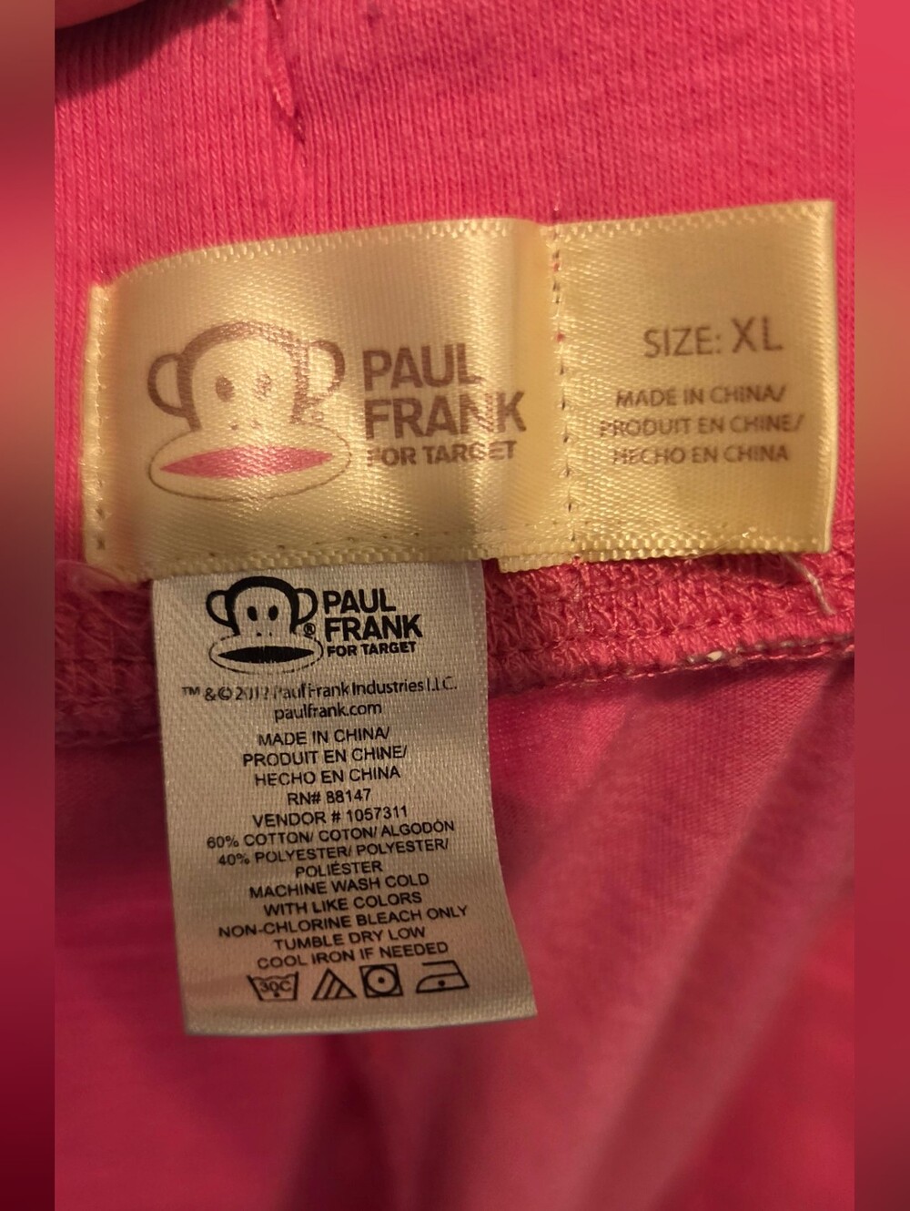 Paul Frank For Target Pink Jogger Pants SzXL - Picture 4 of 4